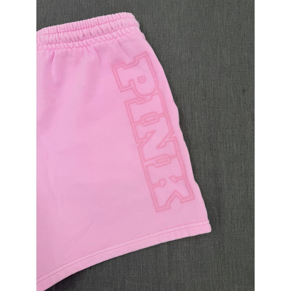 Victoria's Secret PINK Ivy Fleece Classic Shorts Pink Embroidered Logo Large NWT - Picture 7 of 8